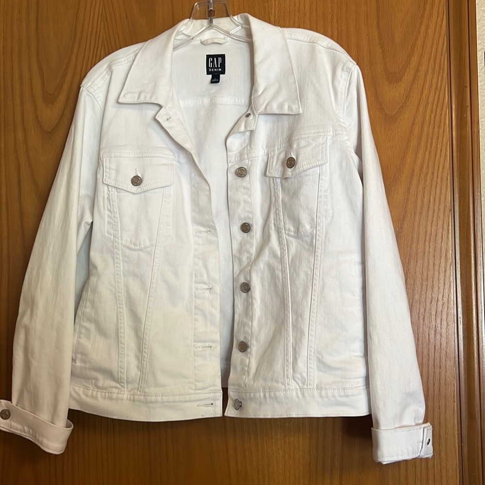 Old Navy White Denim Jean Jacket